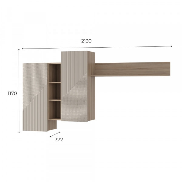Фото Шкаф навесной с полками Эмилия ГМ-12