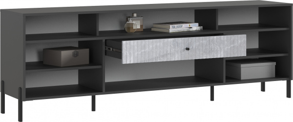 Фото Тумба ТВ Оливия (металл), Графит, Графит глянец