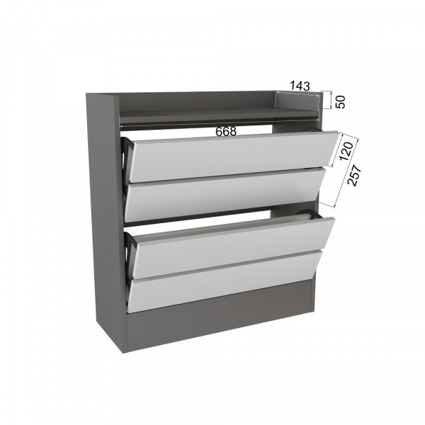 Фото Обувница Ямайка ЯПТ-3, Графит серый, Камень серый