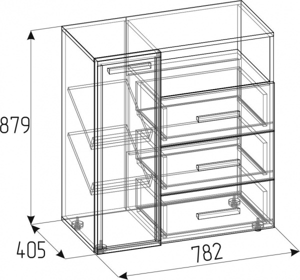 Фото Тумба для обуви высокая Nature 89, дуб табачный