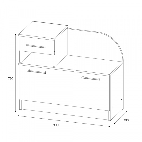 Фото Тумба для обуви с полкой Денвер