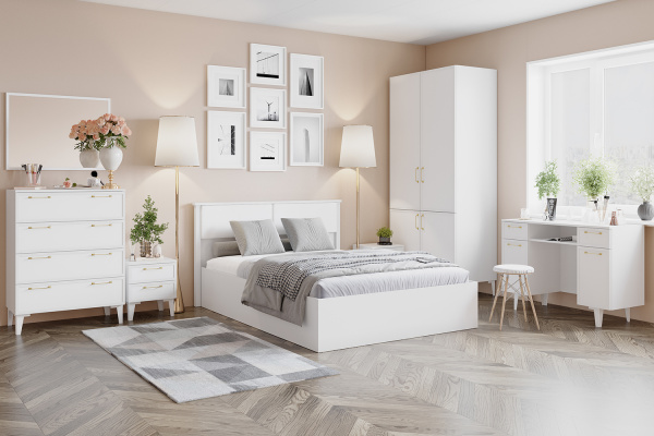 Фото Кровать с подъемным механизмом Толедо ТКР-1 140х200, Белый