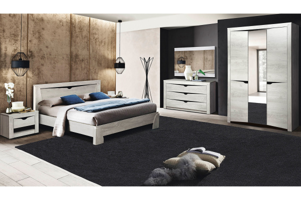 Фото Тумба прикроватная Лючия 33.12, Бетон пайн белый, Венге