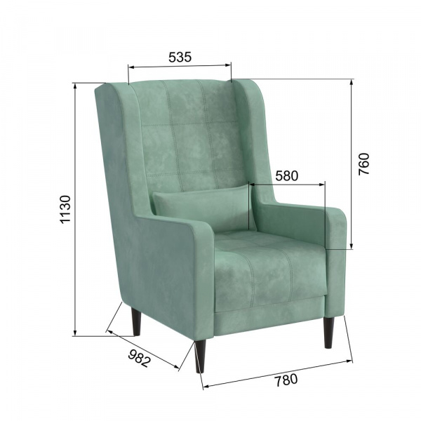 Фото Кресло Корк, Мятный