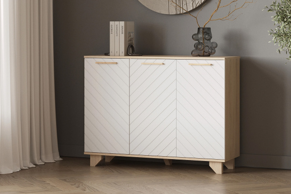 Фото Ньёрд Комод 1200 Дуб Сонома/Белый софт матовый