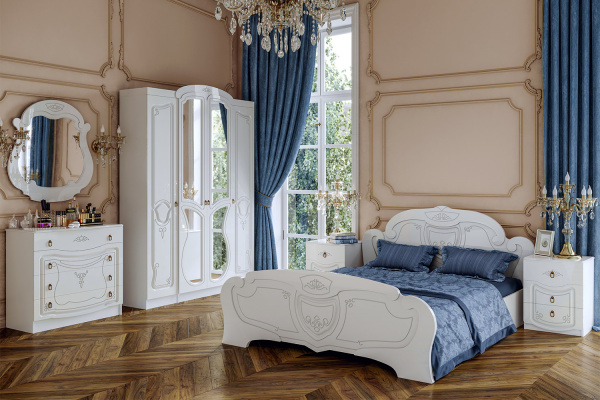 Фото Комод Мария, Белый глянец холодный, Белый