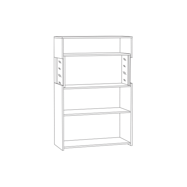 Фото Комод с витриной 13.306 Трувор Дуб Гранж Песочный, Интра