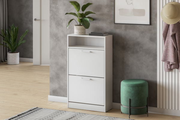 Фото Обувница ОБ 1 (Серия 3), Белый текстурный