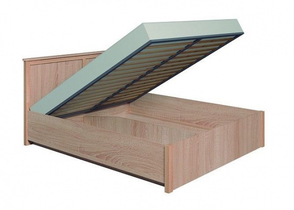 Фото Кровать с подъемным механизмом Sherlock 43.2 140х200, дуб сонома