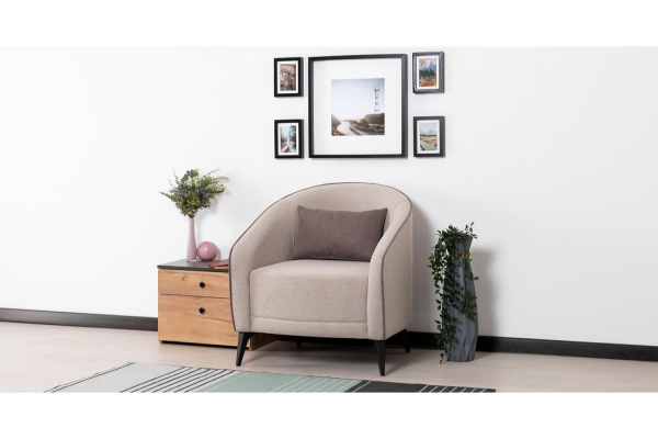 Фото Кресло Бернис, Бежевое