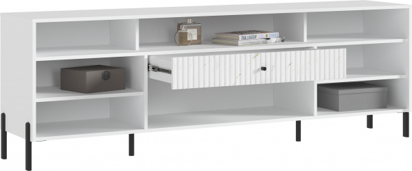 Фото Тумба ТВ Оливия (металл), Белый, Мрамор золото