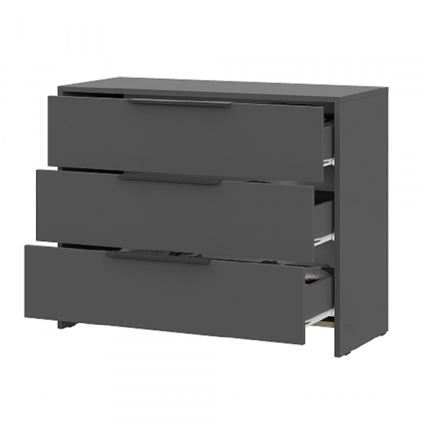 Фото Комод 3 ящика Камелия, Графит