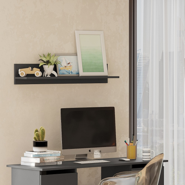 Фото Полка навесная Денвер, графит