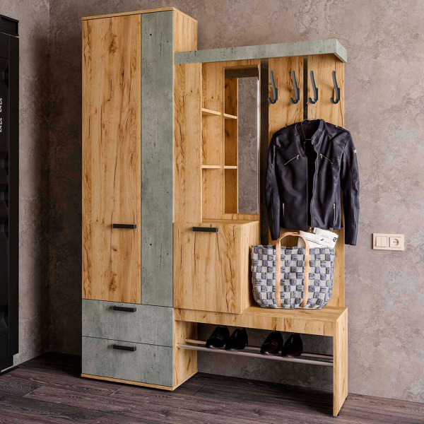 Фото Прихожая Трамп, крафт/бетон