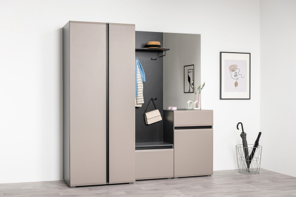 Фото Комод Сидней 16.231.02, Антрацит, Веллюто Капучино