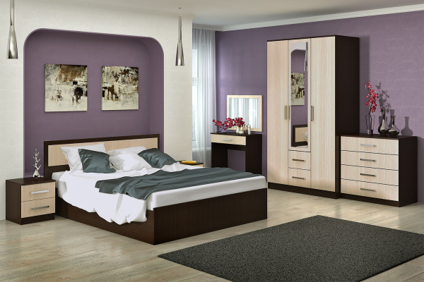 Фото Комод Фиеста (400), Дуб беленый, Венге