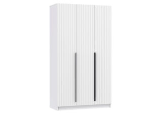Шкаф для одежды 67.15 "Брандо" (3-х дв.) (h2150) New # (белый / ДВПО: белый / фасад: МДФ ПВХ белый /