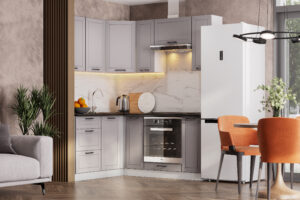 КГ Угловой Вектор 150*120 Бежевая (без столешницы) в.7