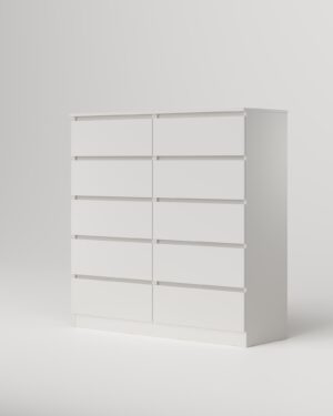 МС Охта Лайт Комод 1200.10 Белый гладкий
