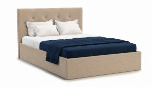 Кровать Женева с подъемным механизмом 140х200, Тип A, Bingo (beige), Д:пуговицы