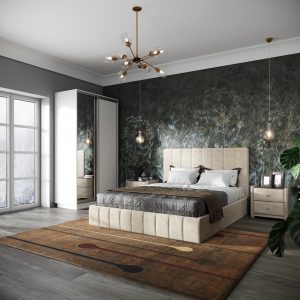 Кровать Оливия с подъемным механизмом 180х200, Тип A, Clar (02)