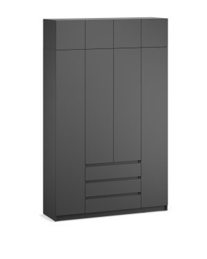 Шкаф Феникс-3 (4-ств.) с антресолью, Графит
