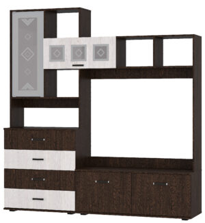 Белла центр. секция венге/ясень белый