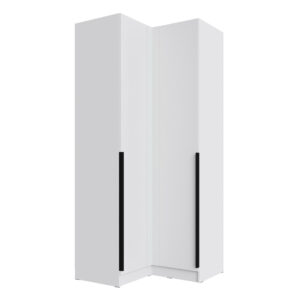 Шкаф угловой Мадрид угол прямой белый