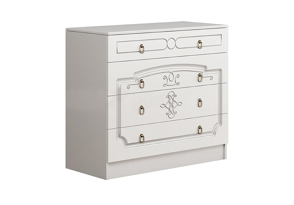 Каролина Комод (Белый глянец холодный, белый)