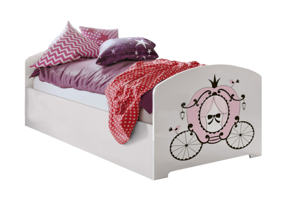 Юниор-2 ЛДСП Принцесса Кровать (Белый)