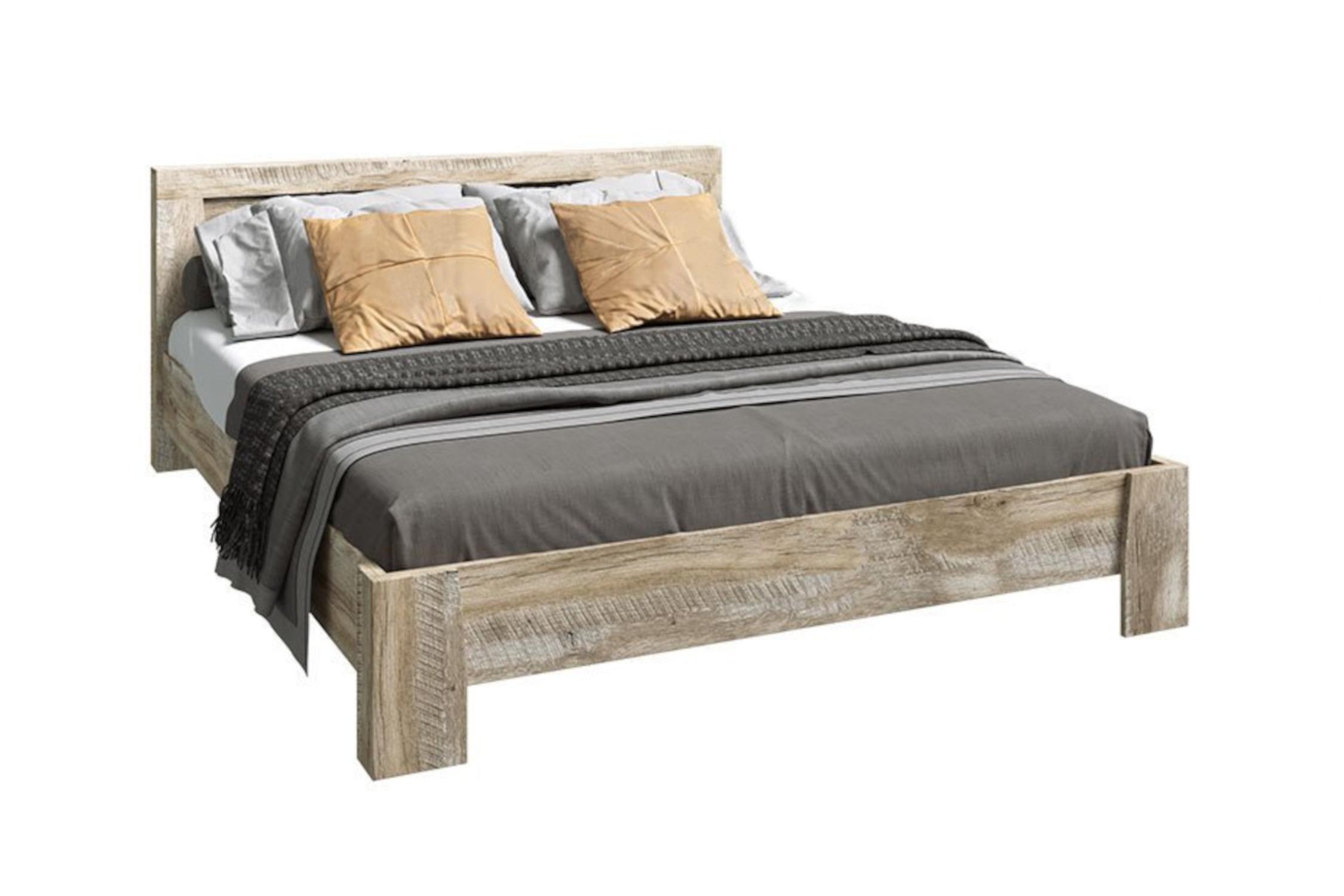 C/Г Ривьера Кровать 1,2м (Дуб Юкон, Бетон темный)