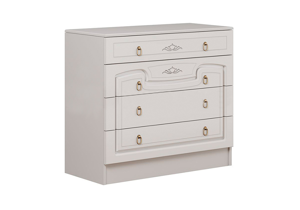 Александрина Комод (Белый глянец холодный, белый)