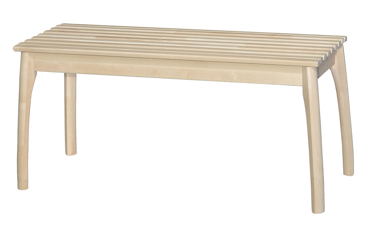 Скамья для прихожей /массив/ (L=1000мм) (Бесцветный (Лак))