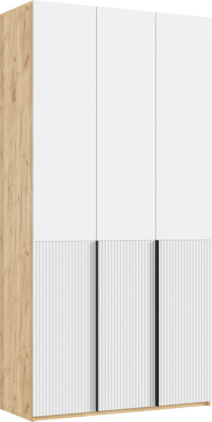 Марвэл Шкаф 3-х ств. (1200) (Браш Вайт, Дуб Крафт)