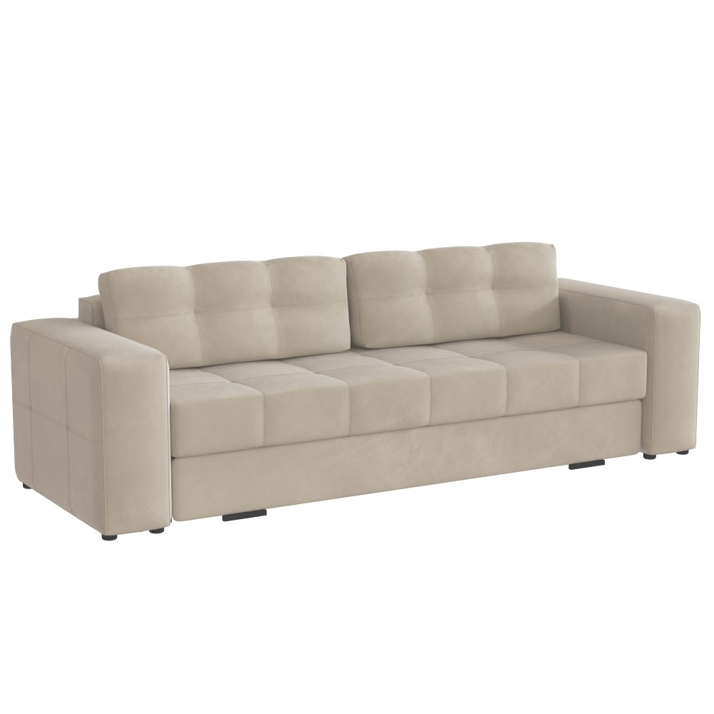 Диван раскладной Верден экокожа черный