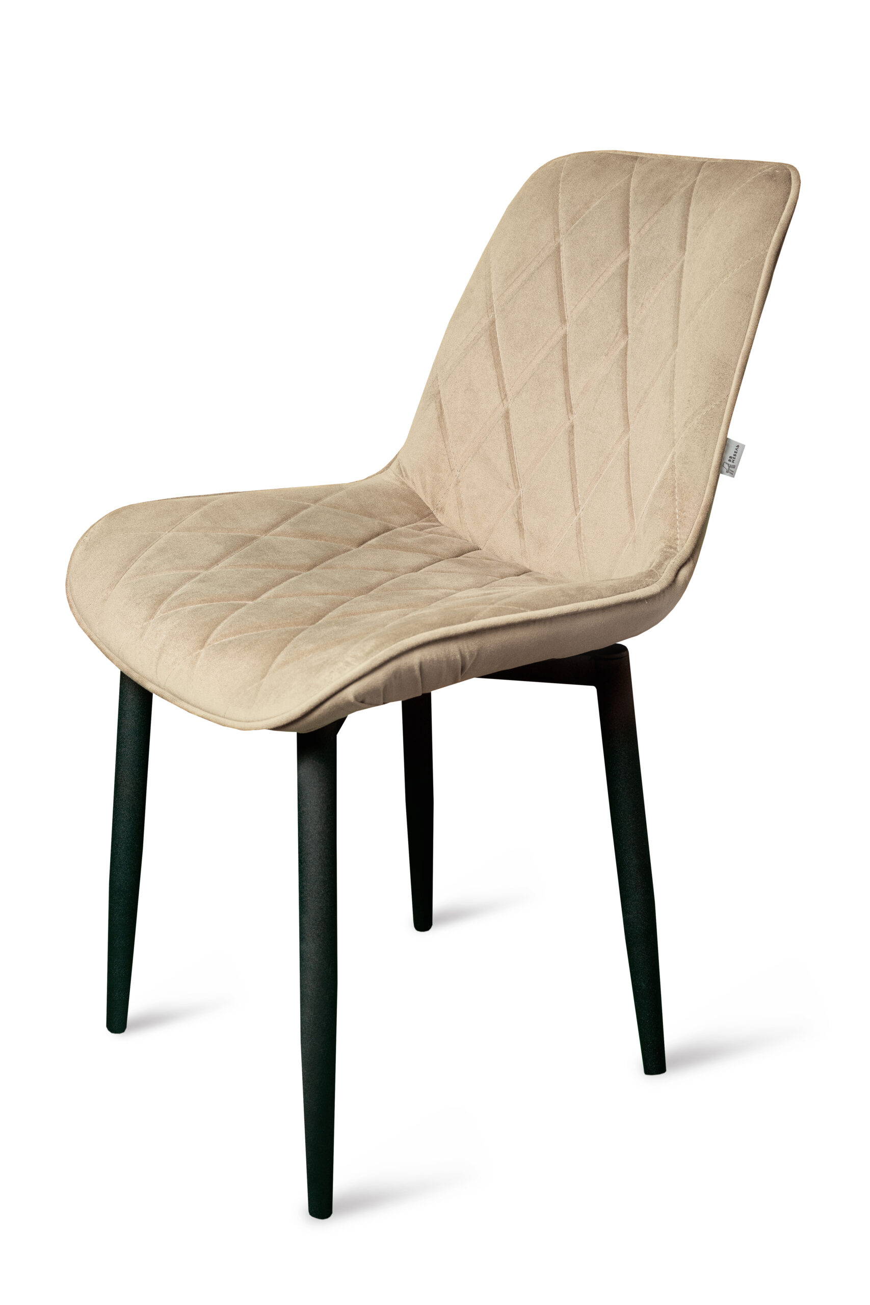 Стул "Оскар" черный матовый Томми 02 бежевый