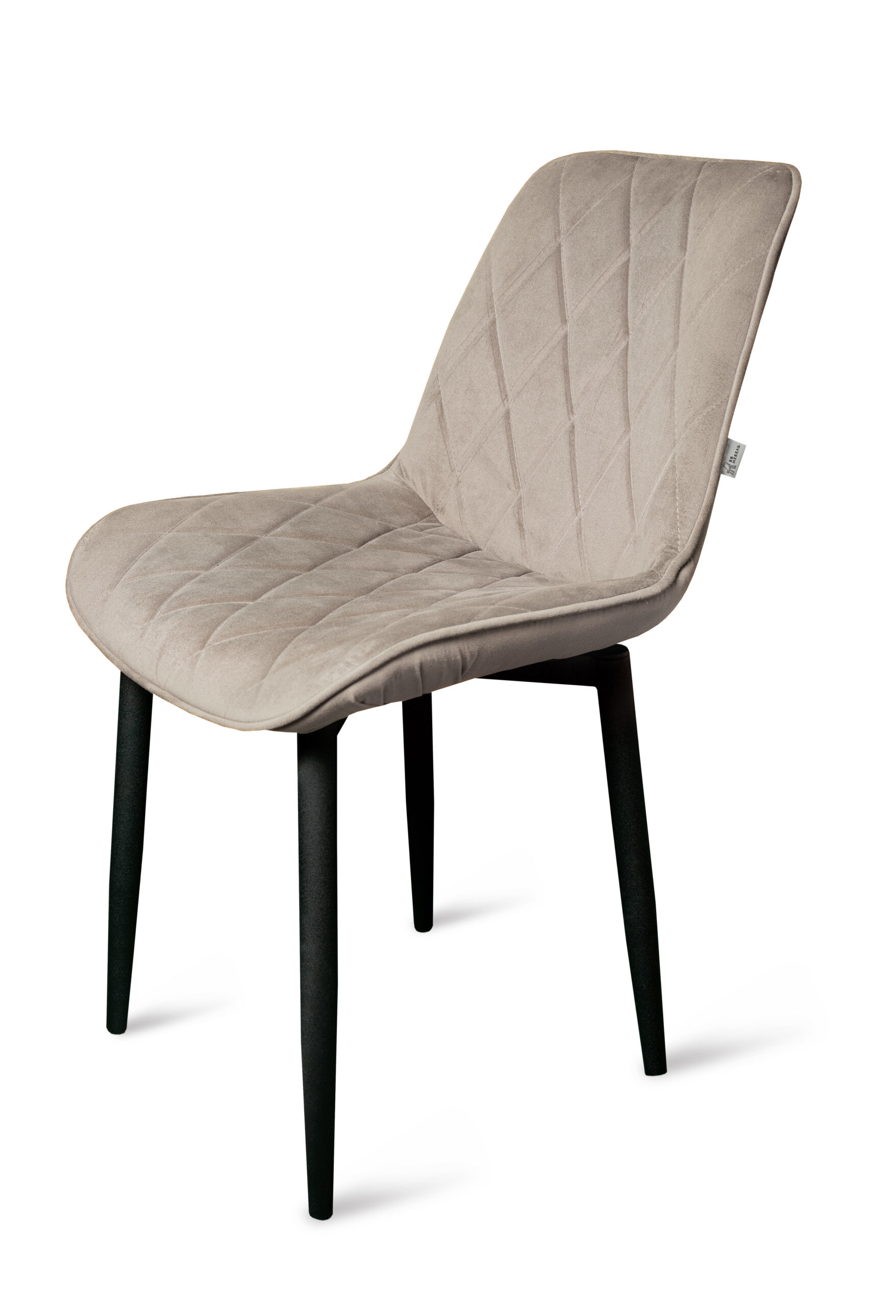 Стул "Оскар" черный матовый Томми 08 серый