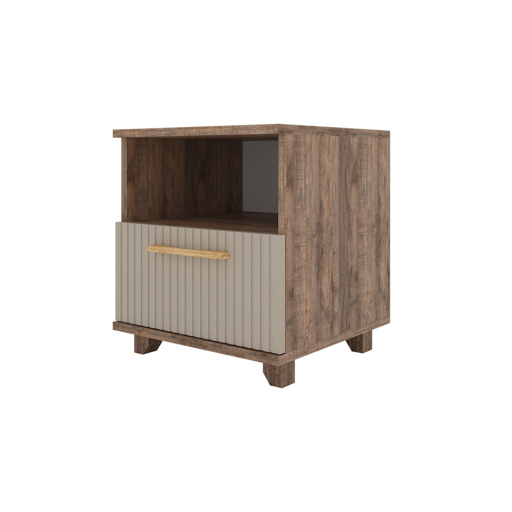 Ньёрд Тумба прикроватная 1я Дуб Самдал / Ива пепельная