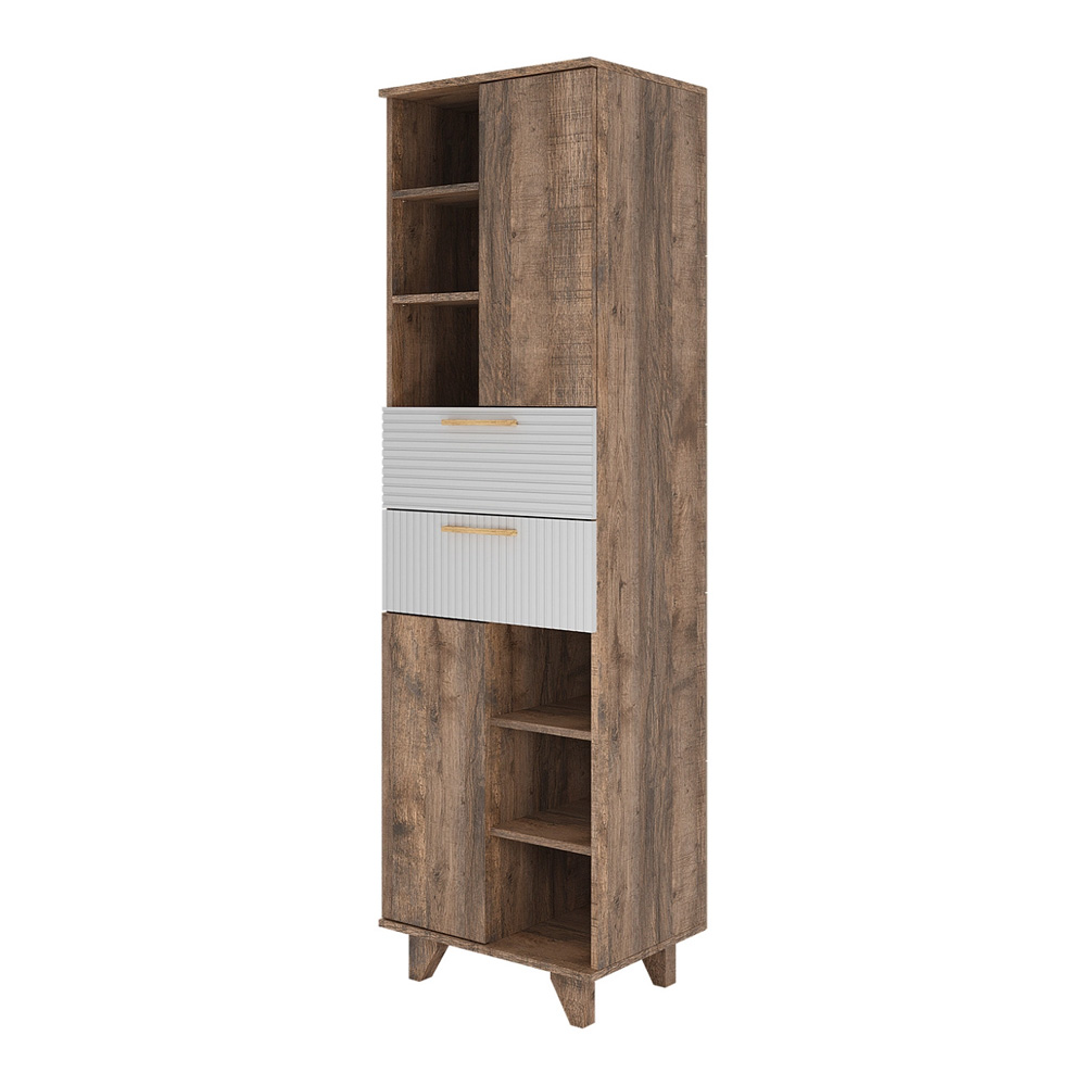 Ньёрд Стеллаж Н  Дуб Самдал / Белый софт матовый