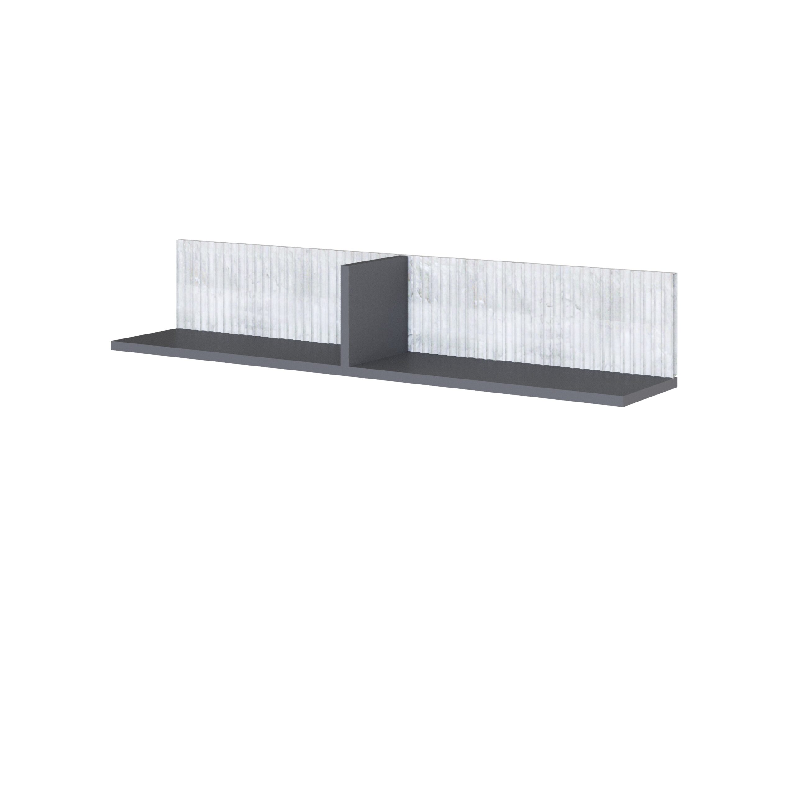 Гостиная Сириния Полка навесная серый графит/мальта