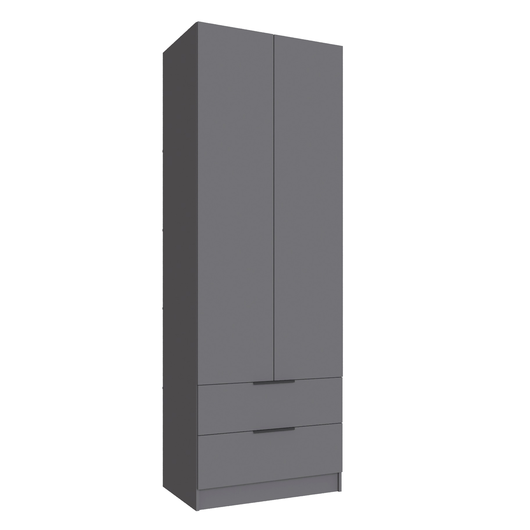 Шкаф Мадрид (0,8) с 2 ящ. без зеркала графит серый