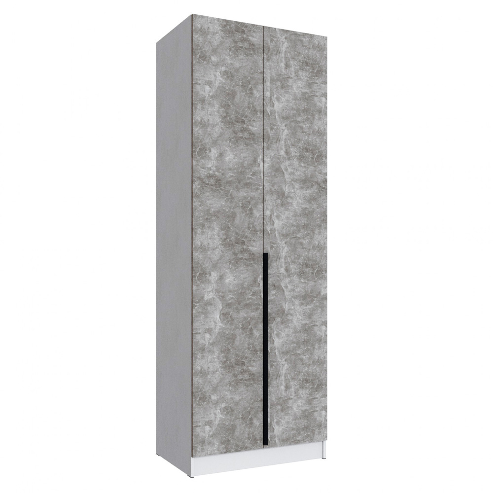 Шкаф Мадрид (0,8) с 2 ящ. внутри без зеркала белый/ателье светлое