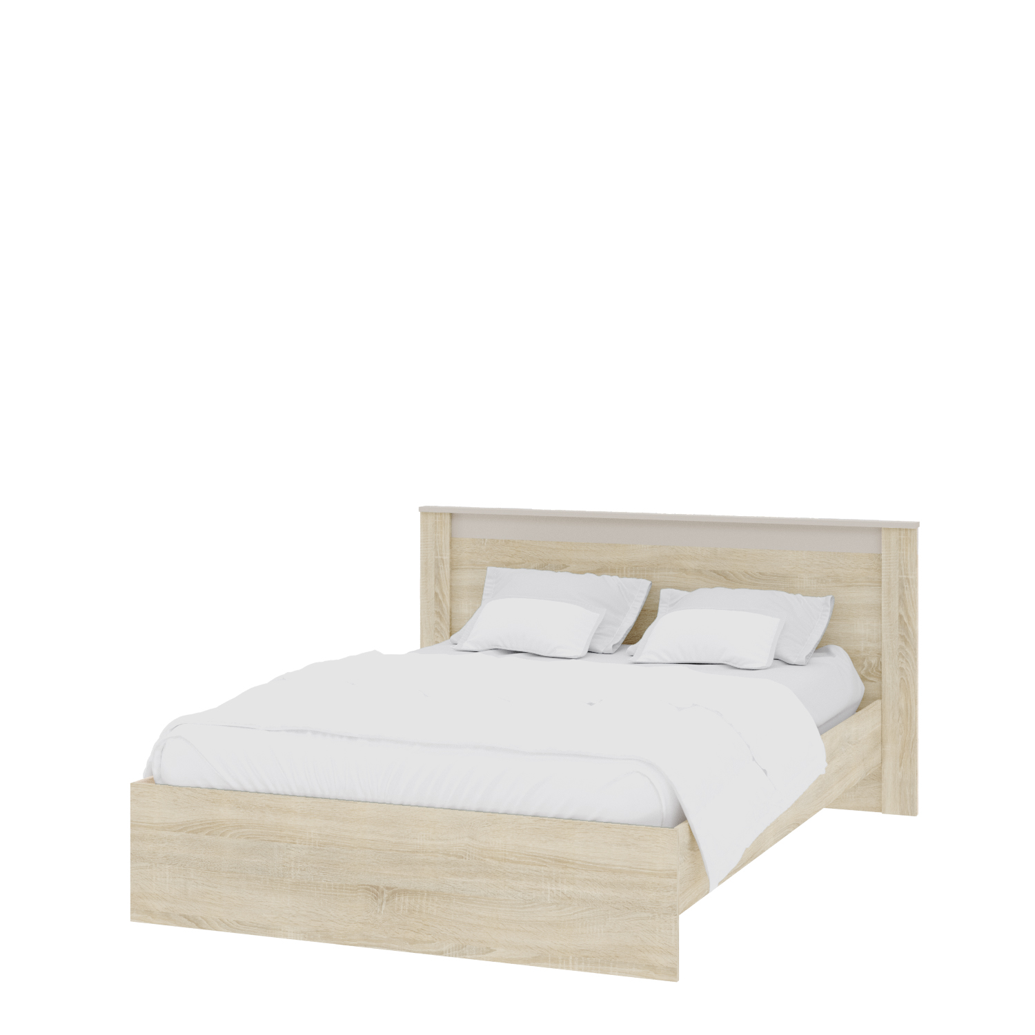 Спальня Адель кровать (1,4) дуб сонома/кашемир