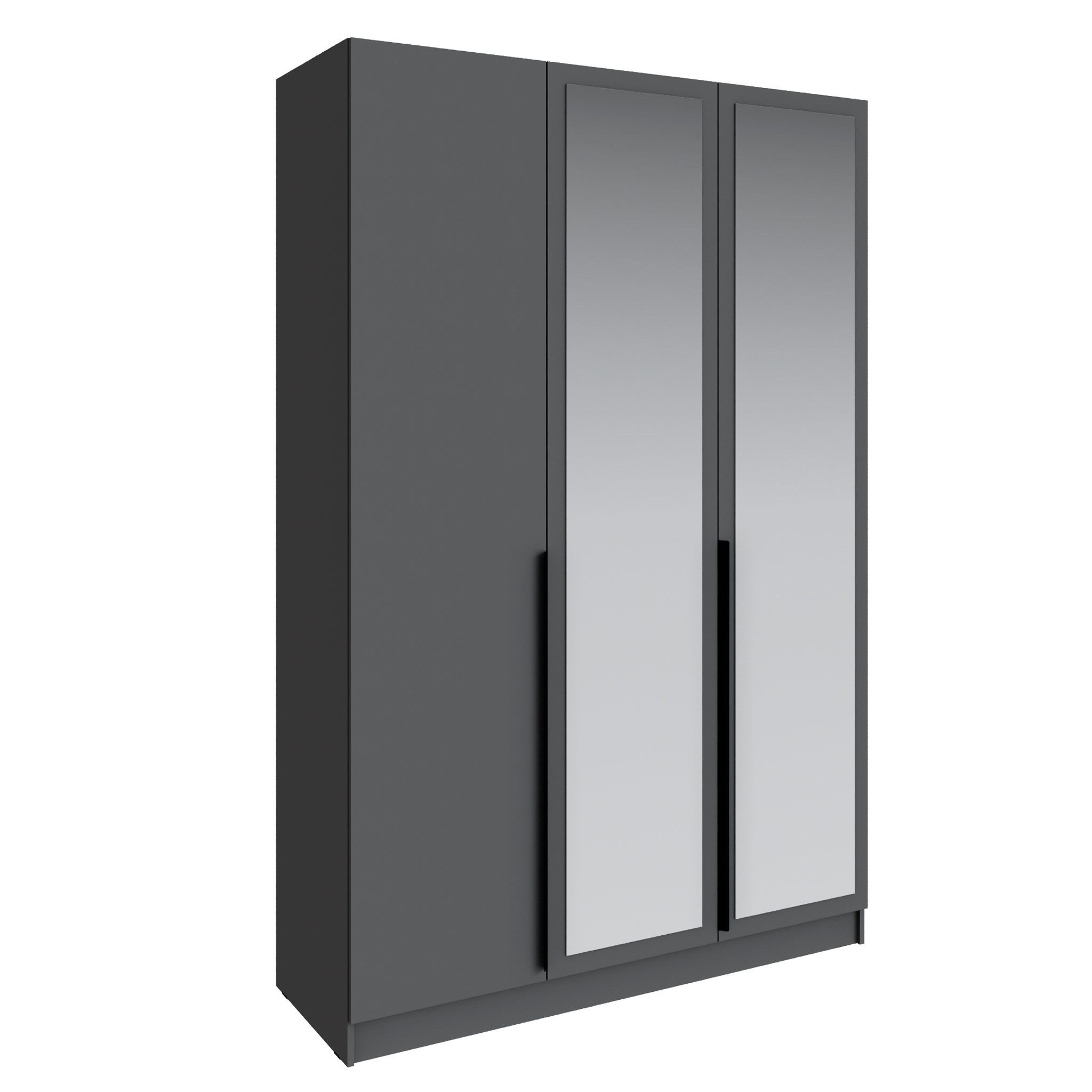 Шкаф Мадрид (1,5) с зеркалом графит серый