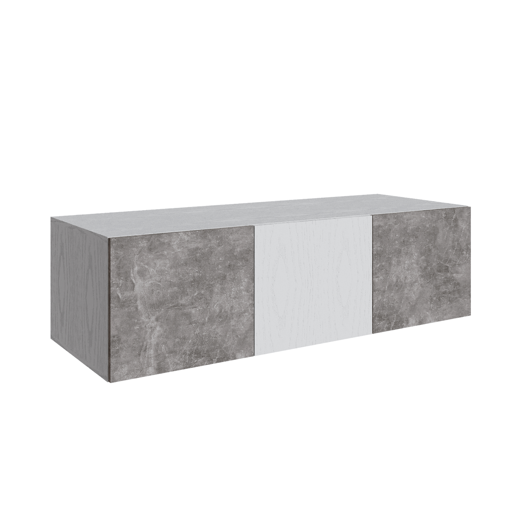 Антресоль Мадрид (1,4) без зеркала 400 белый/ателье светлое