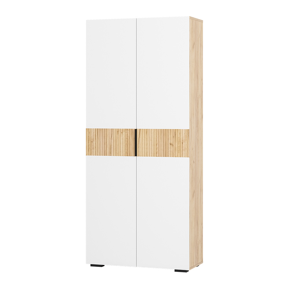 Шкаф 2-х створчатый "Сандра" ШК-04 Крафт/Белый/Тортуга (М27)