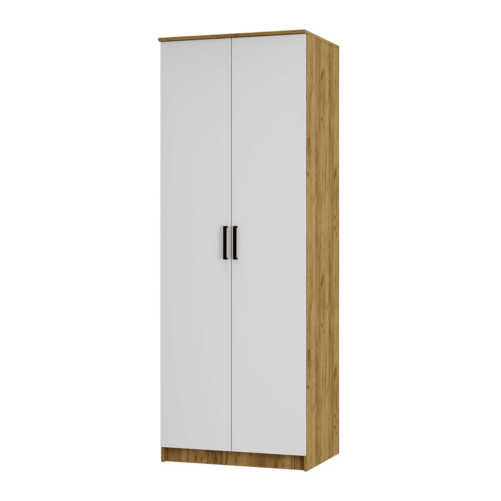 Шкаф двухстворчатый "Евро" ШК-01 крафт/белый