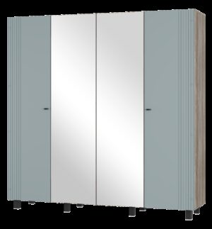 Шкаф 4-х створчатый "Олива" ШК-13 Дуб каньон/MF11 Шарли бриз