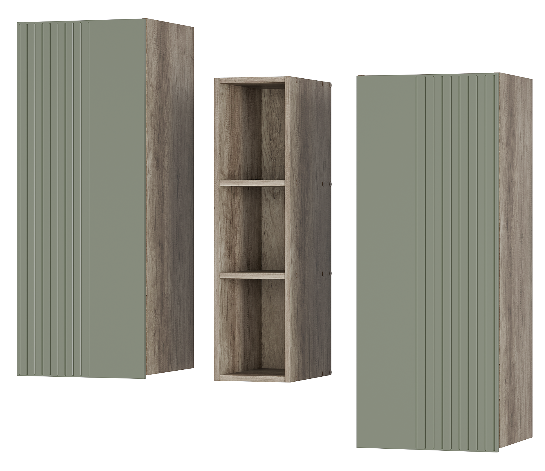 Шкаф навесной "Олива" ШКН-01 Дуб каньон/MF12 Эвкалипт