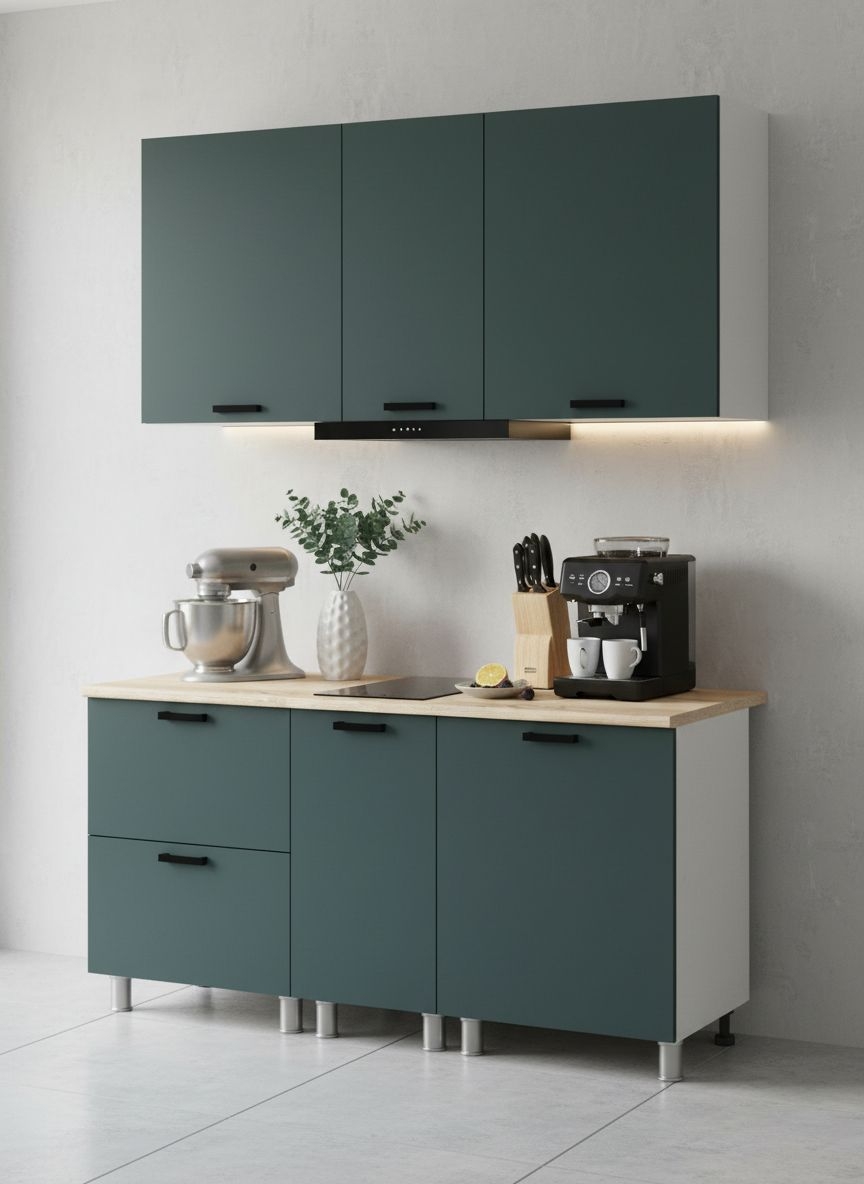 МК Аленушка 1,6м в.4 Лаванда Изумруд,скоба черный,сонома